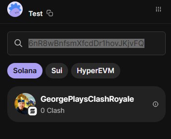 Phantom CLASH token search using contract address
